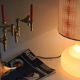 Smoked glass lamp blown double lighting, space age 1970