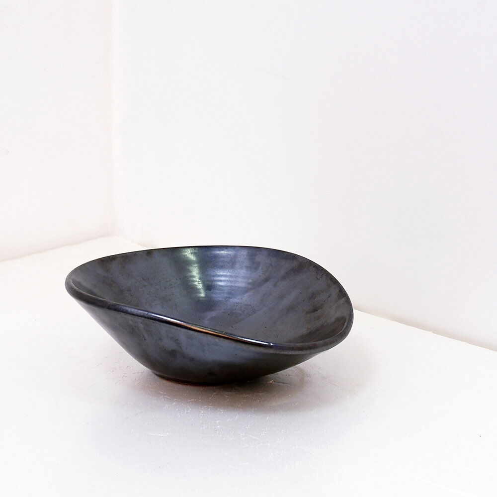 Decorative dishes or vintage ceramic grey glazed catchalls.