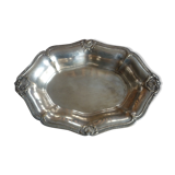 Silver metal bread basket dish