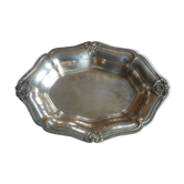 Silver metal bread basket dish