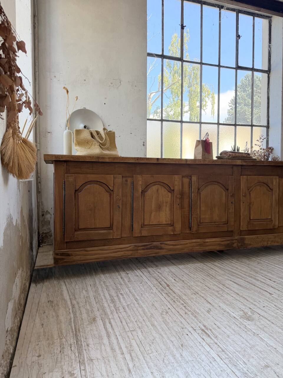 Rustic sideboard XXL 4m solid oak 1950