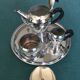 Tea service or coffee in chromed copper with tray year 70