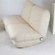 Reclining sofa color "crème chinée", France, circa 1970