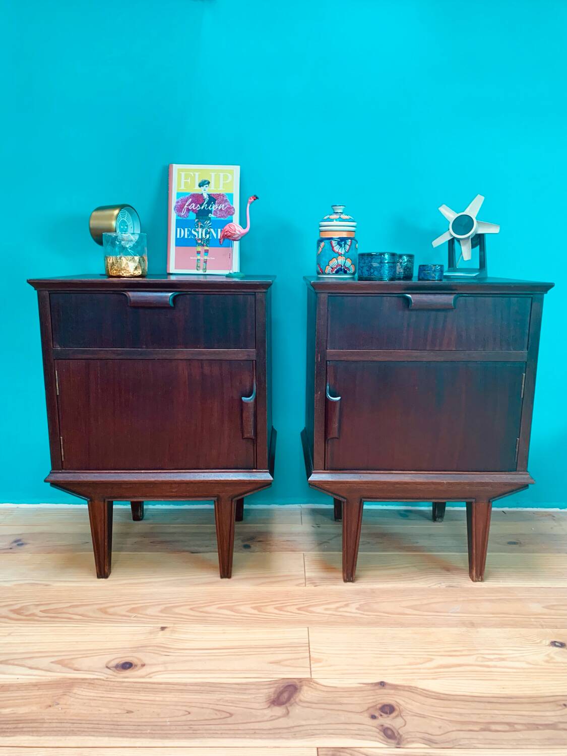 Pair of vintage Mid Century bedside tables