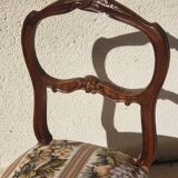 2 Chaises anciennes style Louis XV en noyer