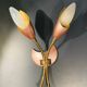 Vintage 1950s brass double wall sconce in the Italian Stilnovo style