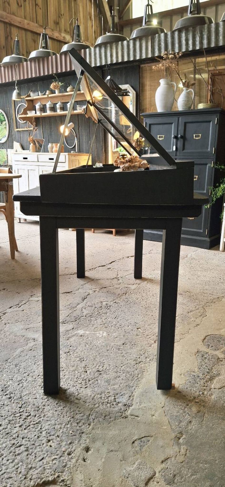 Antique display cabinet on legs