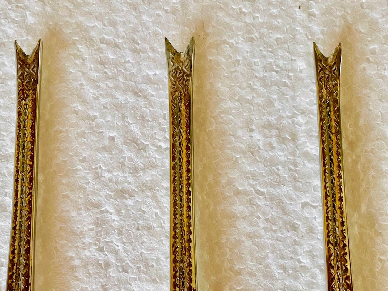 Set of 6 lobster forks and tongs, silver plated metal by Silea, circa 70