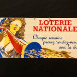 Sheet metal advertising plate - National Lottery-