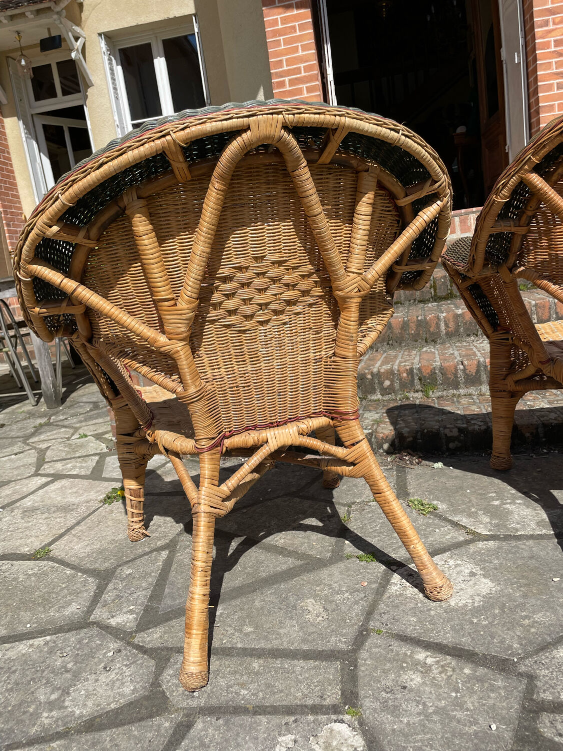 Vintage rattan garden furniture