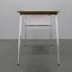 1950s Italian industrial metal and umakart desk — mid-century modern workstation