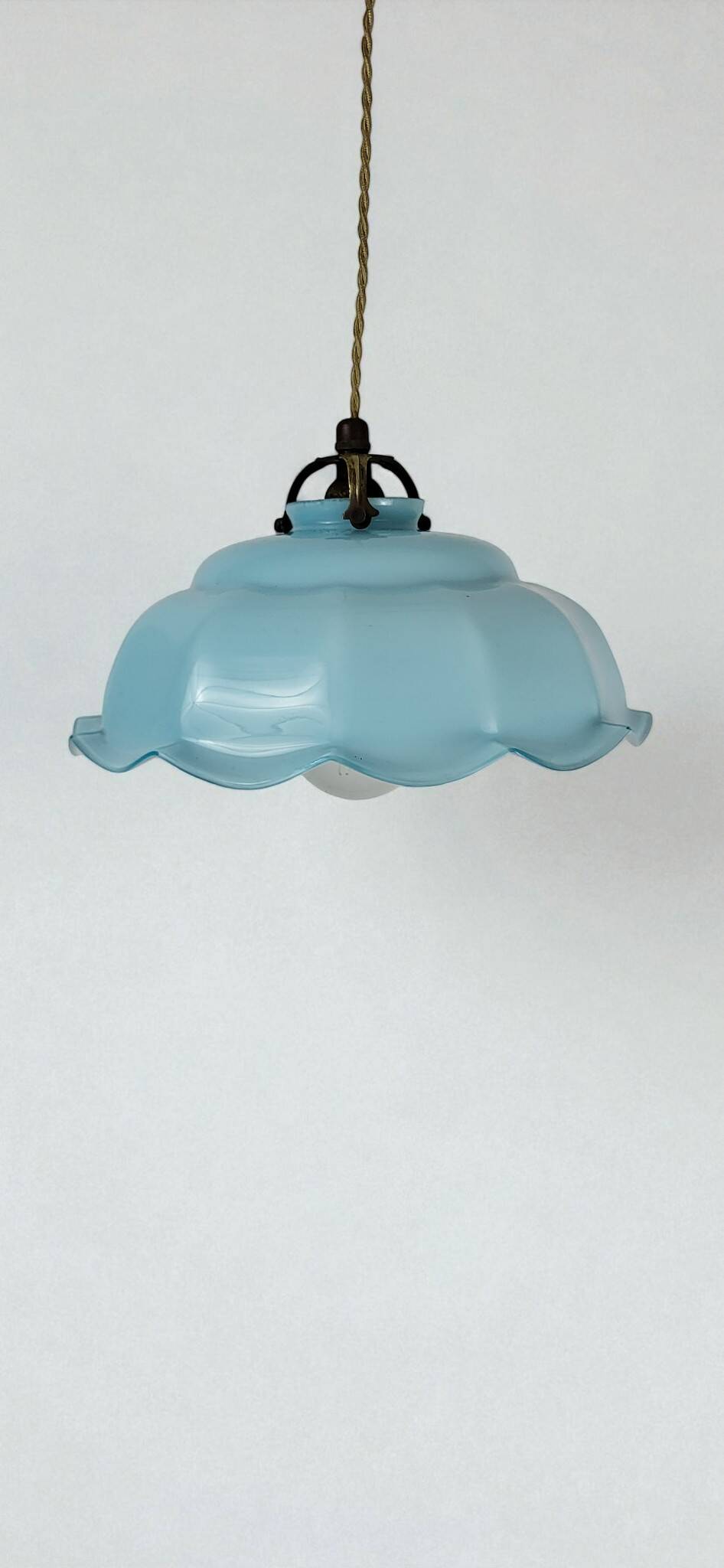 Opal glass pendant light