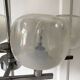 Lustre space age , design italien , chrome et verre