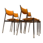 c. 1970 - Set of four chromed tubular chairs - France/Italy -