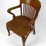 American oak office armchair, USA, circa 1900