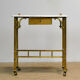 Small brass table with marble top, circa 1910