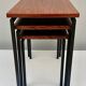 Nest Tables in Teak and Black Iron by Cees Braakman for Pastoe, year