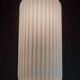 Large Italian architectural pendant loght in opaline glass - Attributed to Arredoluce.