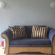Vintage colonial-style rattan sofa bed