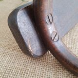 Wall coat rack in curved wood 3 pateres