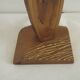 French vintage gold retro resin table lamp with marble effect cone shade.