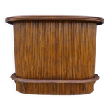 Vintage curved bamboo bar