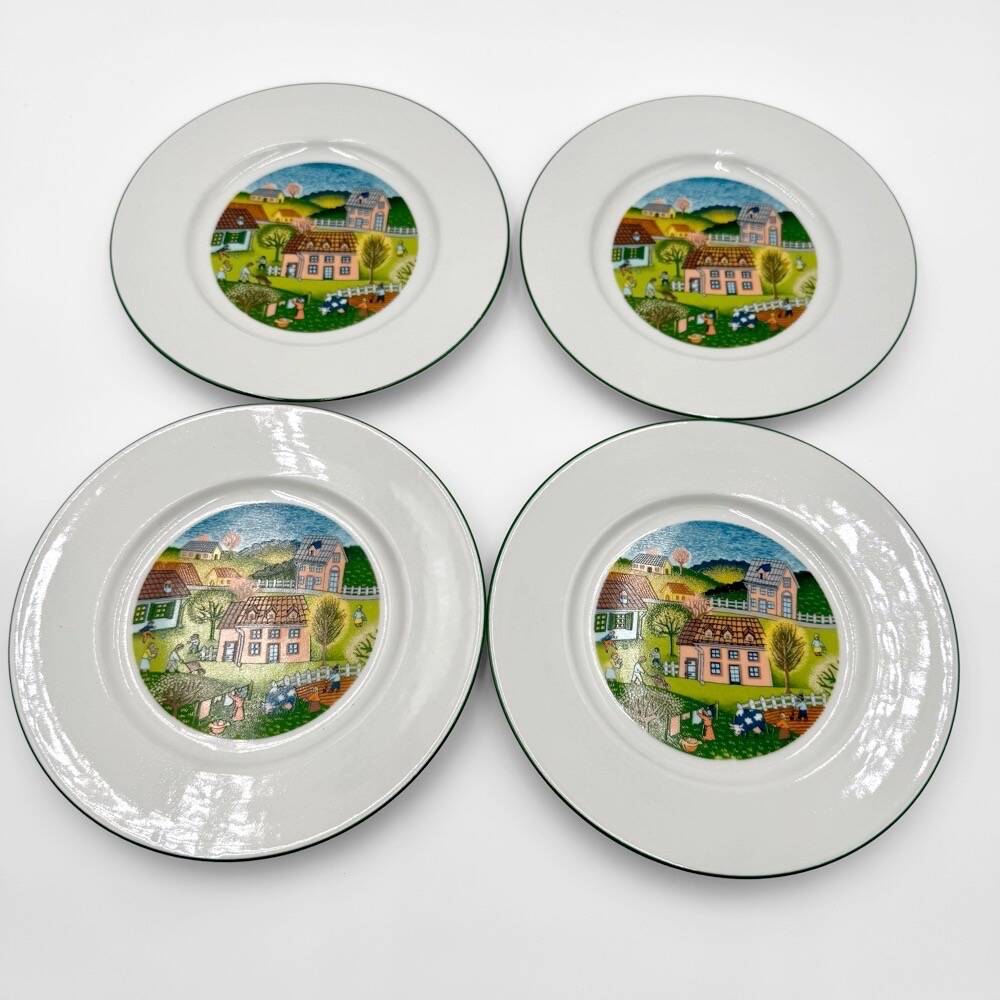 Mirabell Italy naive decorated dessert plates