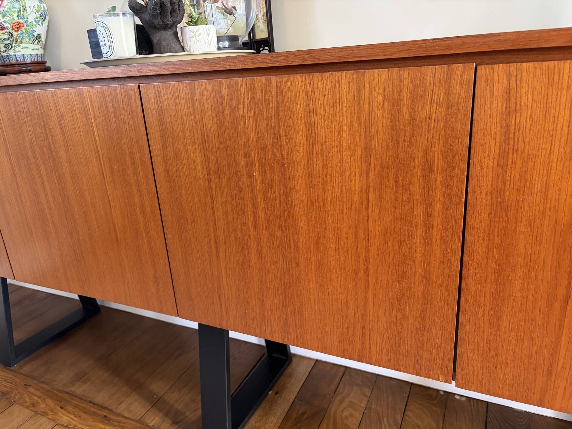 Vintage teak sideboard – Scandinavian style from the 60s/70s – 230 cm