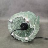 Italian Sculptural Glass Table Lamp, Wire and Glass Construction, 1980s