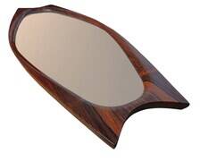 Rosewood mirror Sandholdt for Jansen, Danish, 1960s