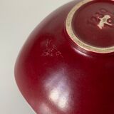 Earthenware pocket tray, red covered and foam with gilding