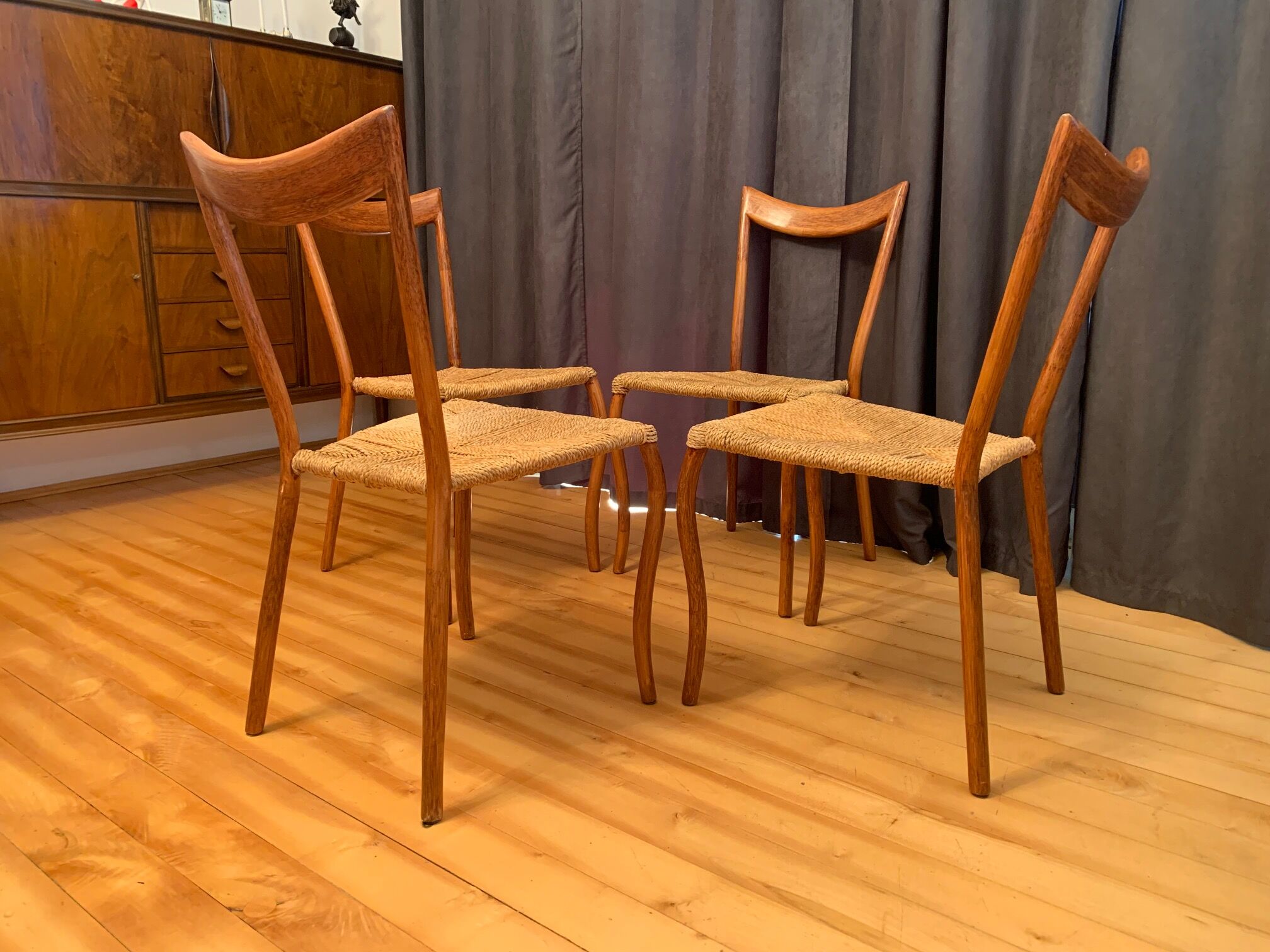 A set of four chairs, 1960s