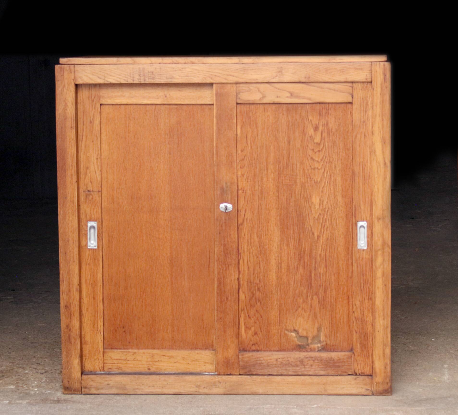 1940s/50s oak administrative furniture module.