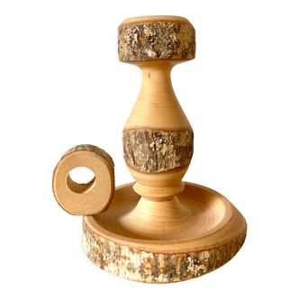 Handicraft wooden candle holder