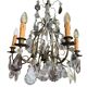 Lustre cage 9 lights with pendants Louis XV