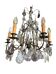 Lustre cage 9 lights with pendants Louis XV