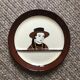 set of 2 asparagus plates HB Quimper Breton character
