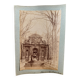 Photo albumine contrecollée sur carton Jardin du Luxembourg XIXe