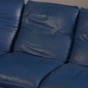 Nicoletti Salotti post-modern leather sofa, Italy 1980s