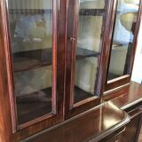 Stamped Victorian bookcase Wylie & Lochhead mahogany end XIX