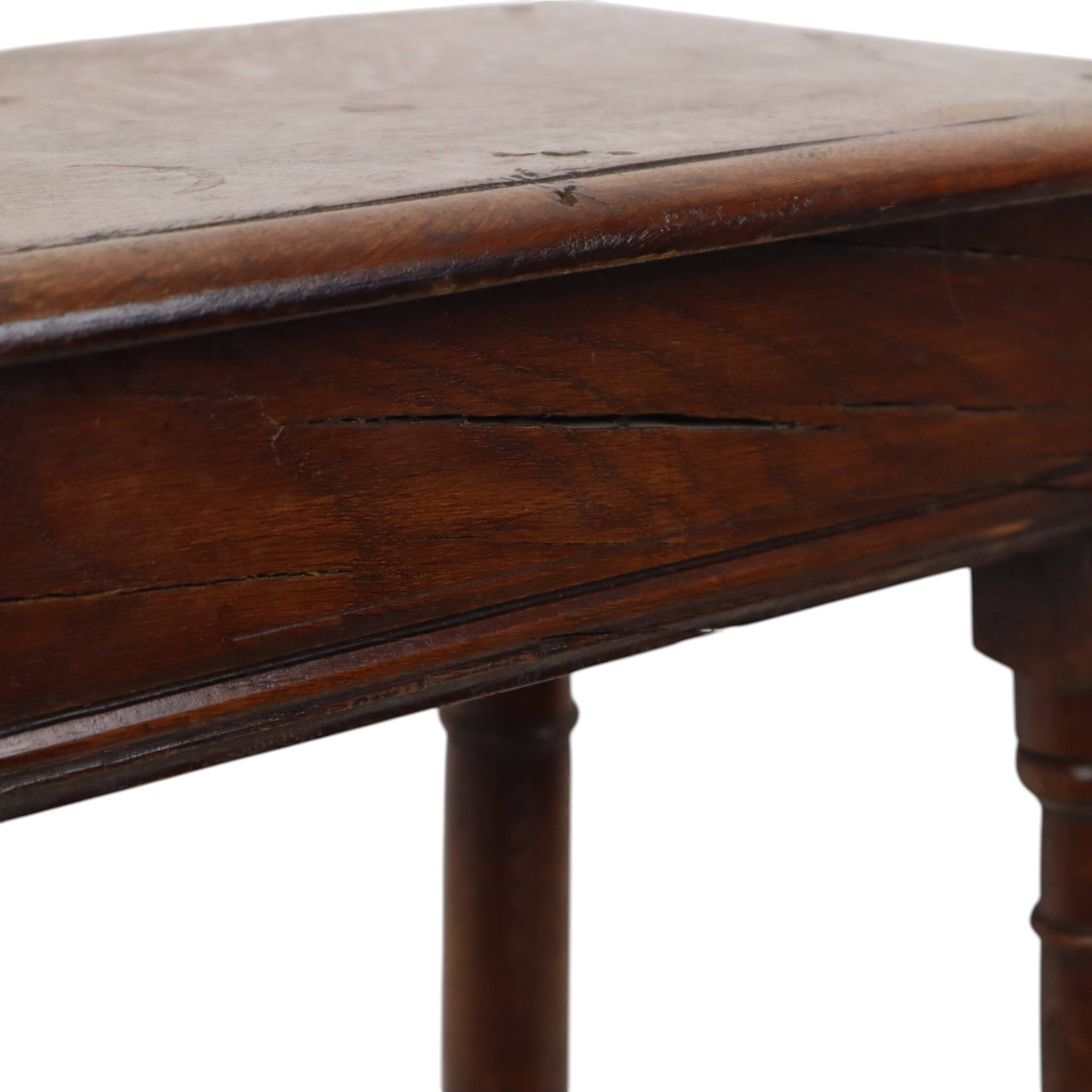 Tabouret en chêne massif anglais, 19e siècle
