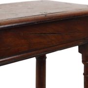 Antique Solid Oak English Joint Stool, 19th Century
