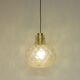 Vintage thick glass suspension by Glashette Limburg 1960s