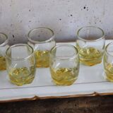 6 verres à shooter / liqueur jaunes