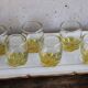 6 yellow shooter glasses / liquor