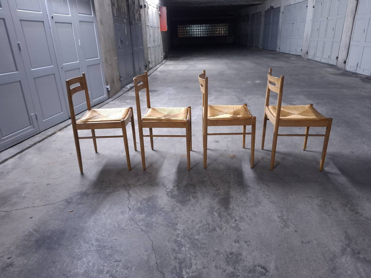 Set of 4 Dal Vera design chairs, Italy, 60s, 70s