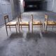 Set of 4 Dal Vera design chairs, Italy, 60s, 70s