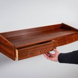 Rosewood wall console with two drawers