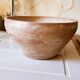 Hand-turned stoneware salad bowl