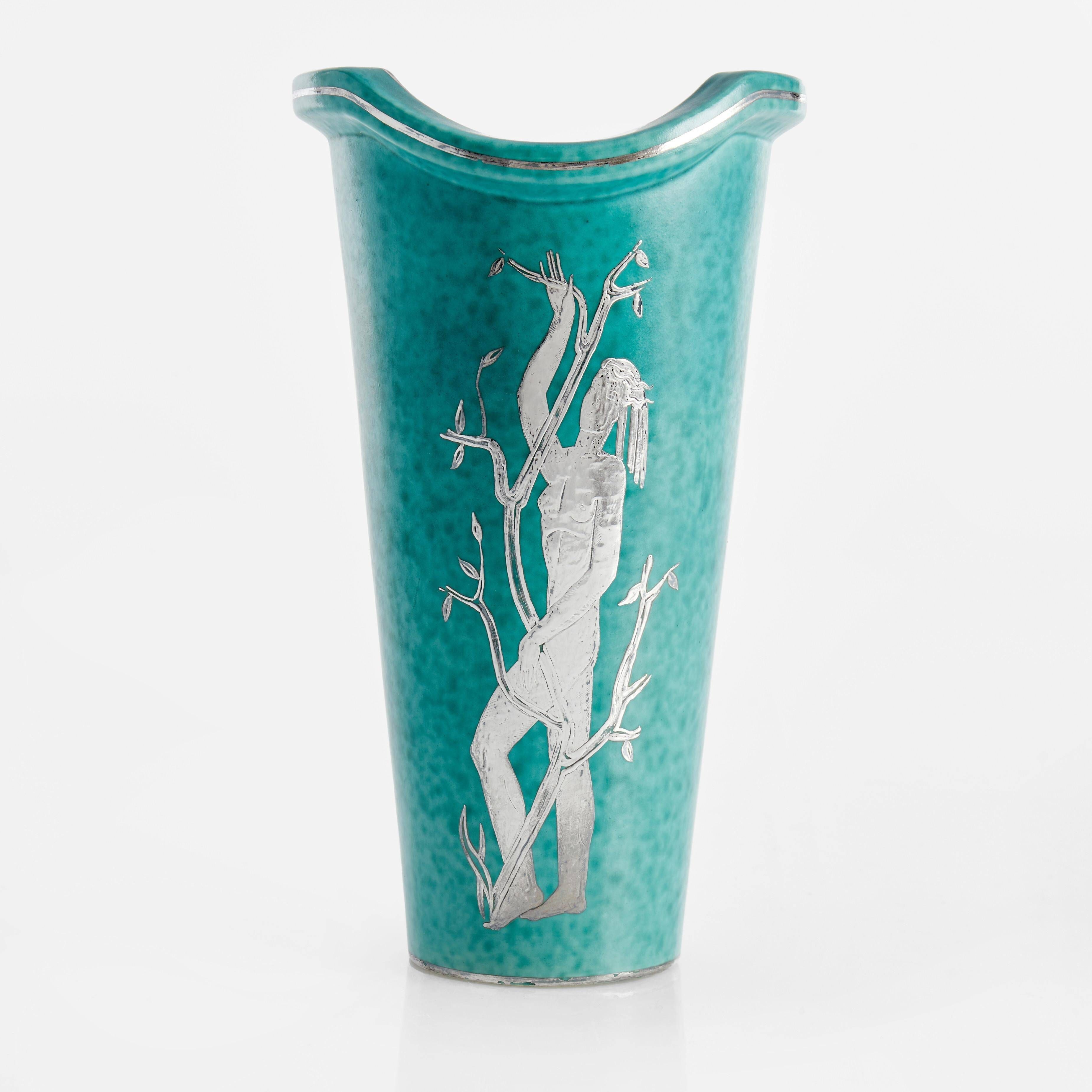 Vase Wilhelm Kage 'argenta' for Gustavsberg Sweden 1950